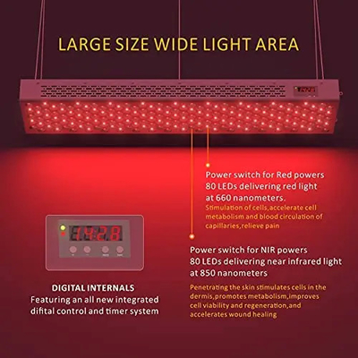 خرید مراقبت از بدن مناسب 1000W پانل درمان نور قرمز 50Hz-60Hz محدوده فرکانس ساخت آنلاین