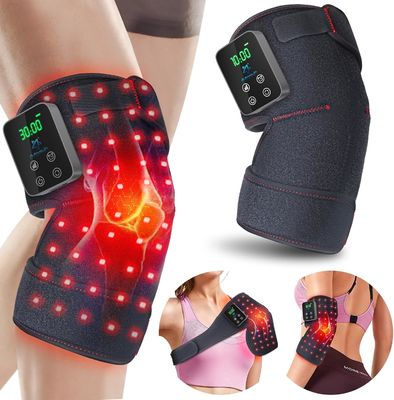 خرید ماساژور زانو درمان نور قرمز 660nm 850nm ️ مادون قرمز + ارتعاش + گرما ، بی سیم و شارژ مجدد برای تسکین درد مفاصل ساخت آنلاین