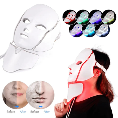 ماسک ضد پیری با نور LED قرمز مادون قرمز ماسک صورت اسپا ماسک فوتون 7 رنگ
